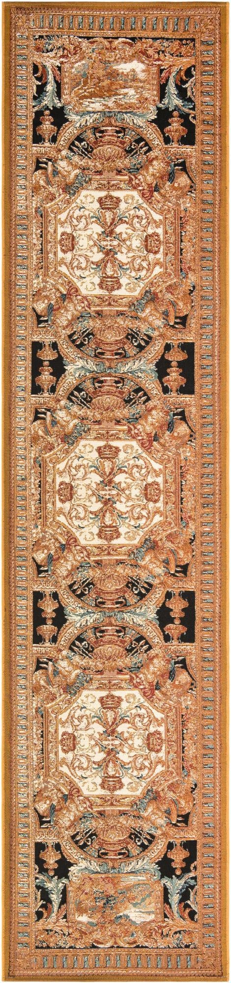  2' 7 x 12'  Washable Traditional Indoor / Outdoor Runner Rug