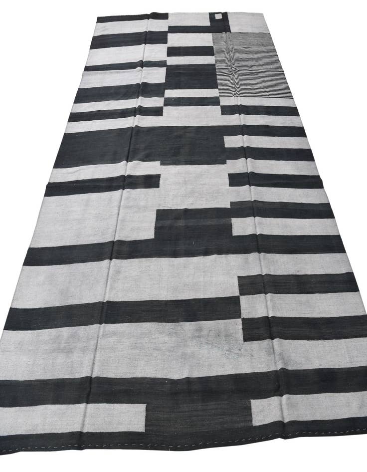 Detail image of  8' 3 x 11' 2  Hand Woven Kilim Modern Wool Rug