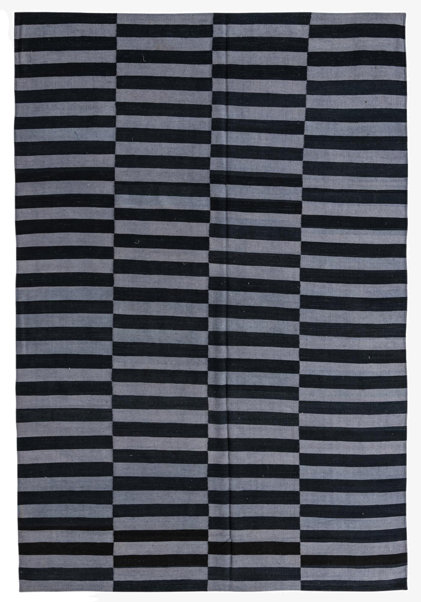  6' 9 x 9' 9  Hand Woven Kilim Modern Wool Rug