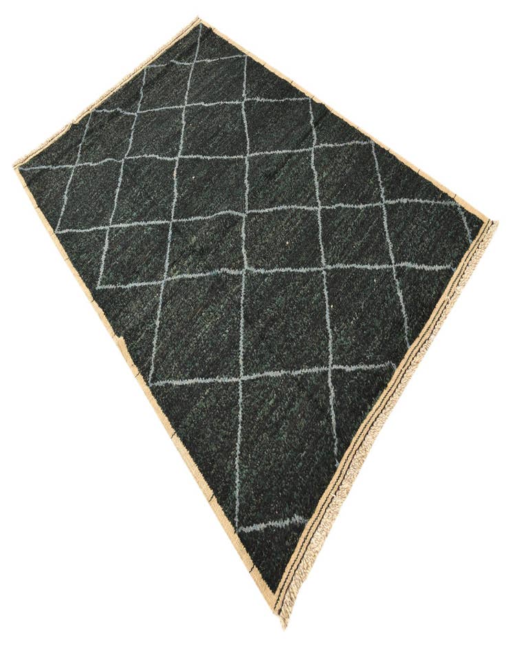 Detail image of  5' 5 x 8' 2  Hand Knotted Moroccan Wool Rug