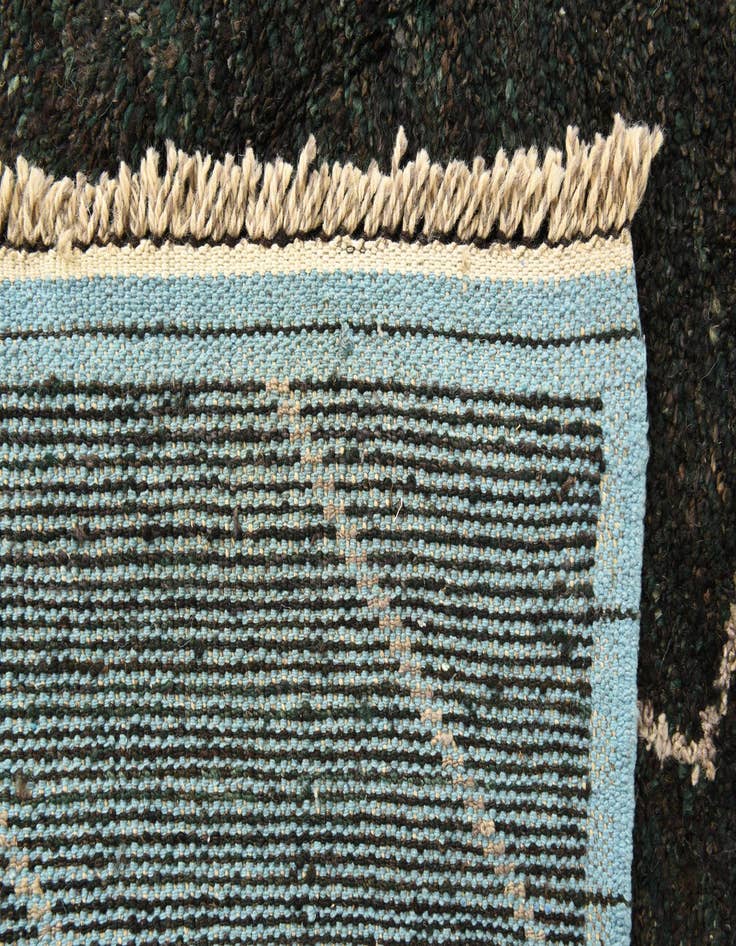 Detail image of  8' 10 x 12' 7  Hand Knotted Moroccan Wool Rug