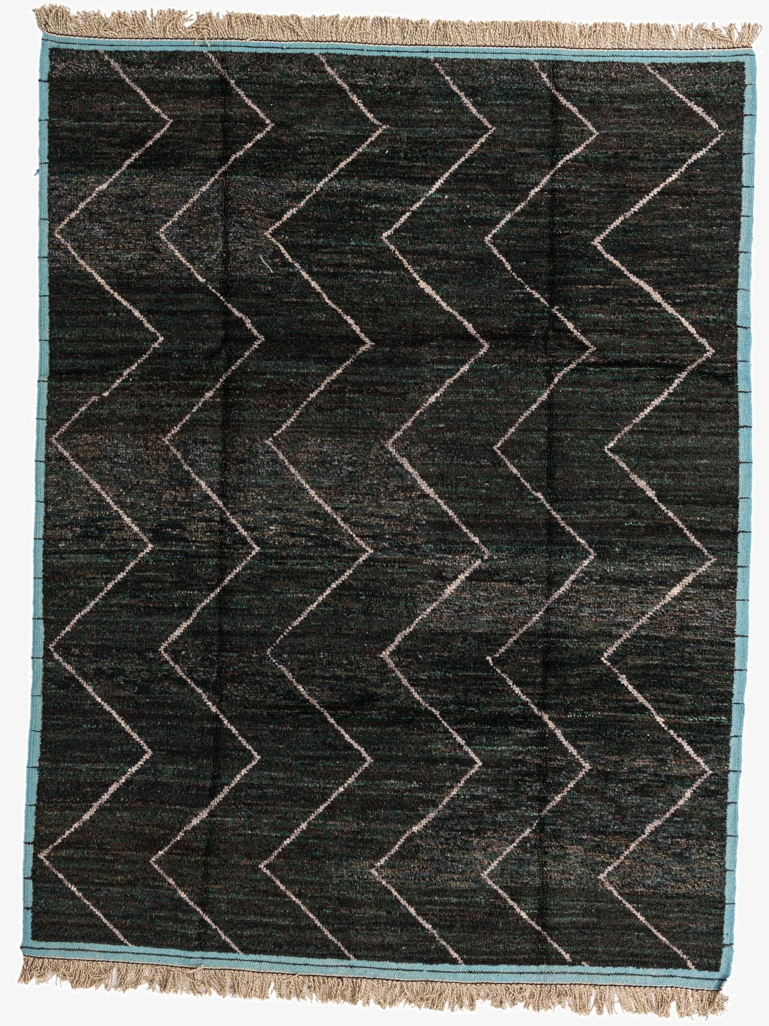  8' 2 x 10' 8  Hand Knotted Moroccan Wool Rug