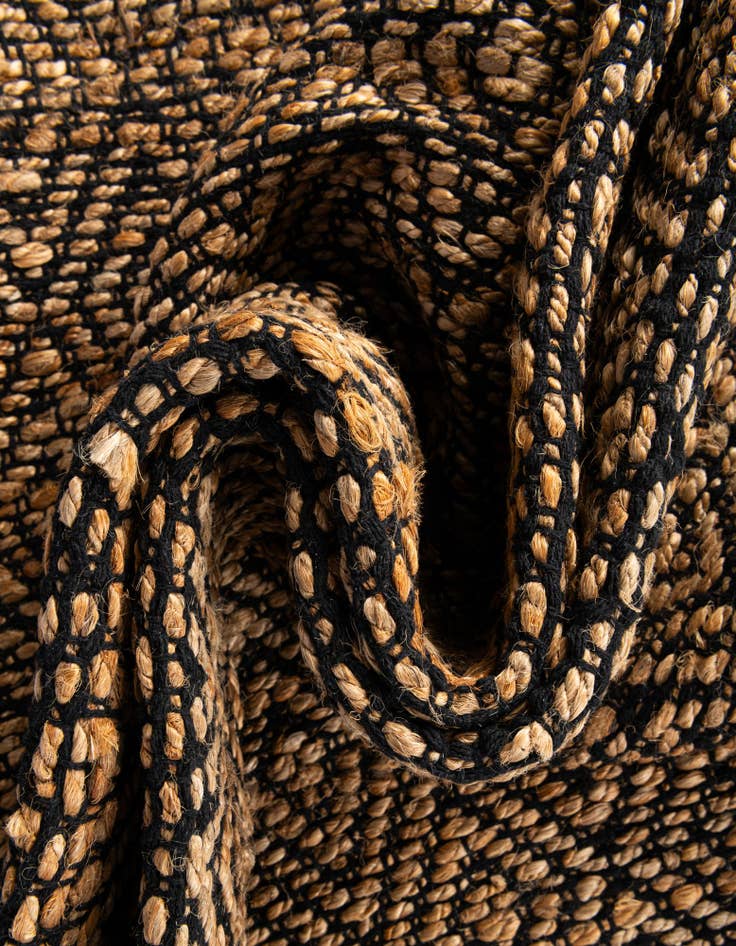 Detail image of  2' 2 x 3' 7  Hand Woven Braided Jute Hearth Rug
