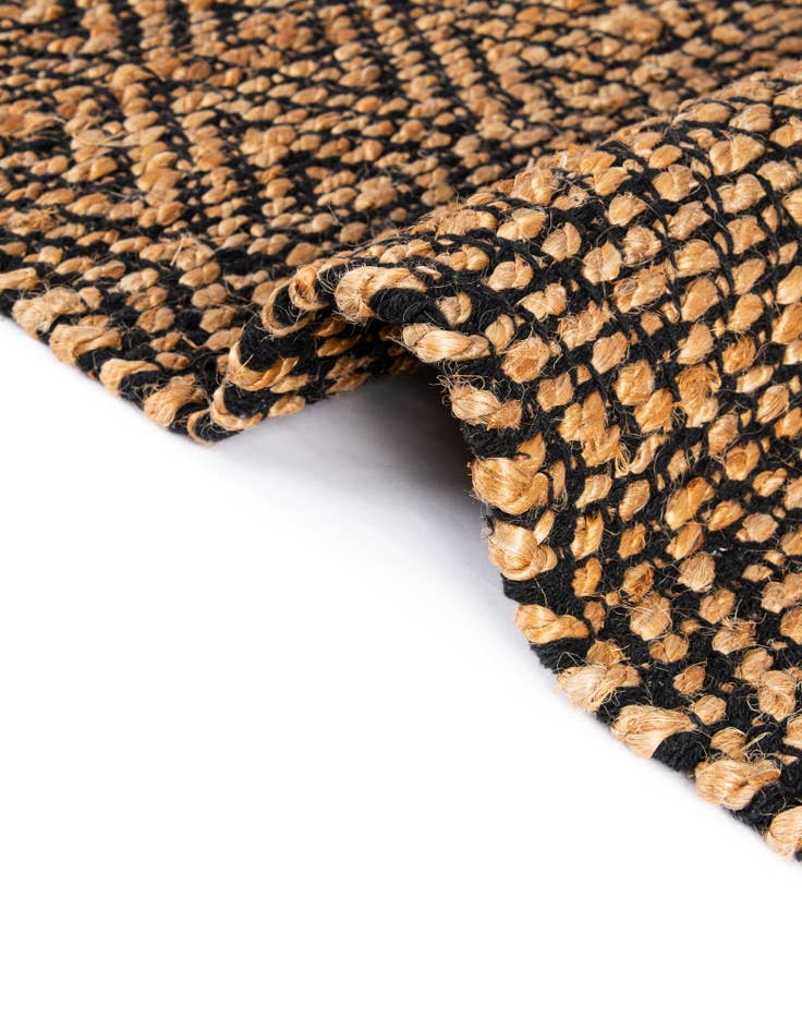 Detail image of  2' 2 x 3' 7  Hand Woven Braided Jute Hearth Rug