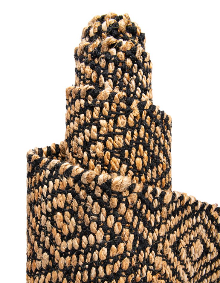 Detail image of  2' 2 x 3' 7  Hand Woven Braided Jute Hearth Rug