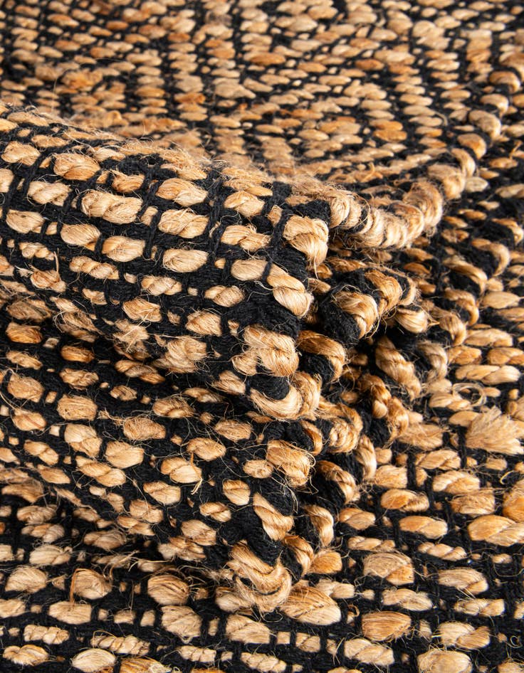 Detail image of  2' 2 x 3' 7  Hand Woven Braided Jute Hearth Rug