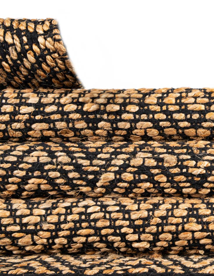 Detail image of  2' 2 x 3' 7  Hand Woven Braided Jute Hearth Rug