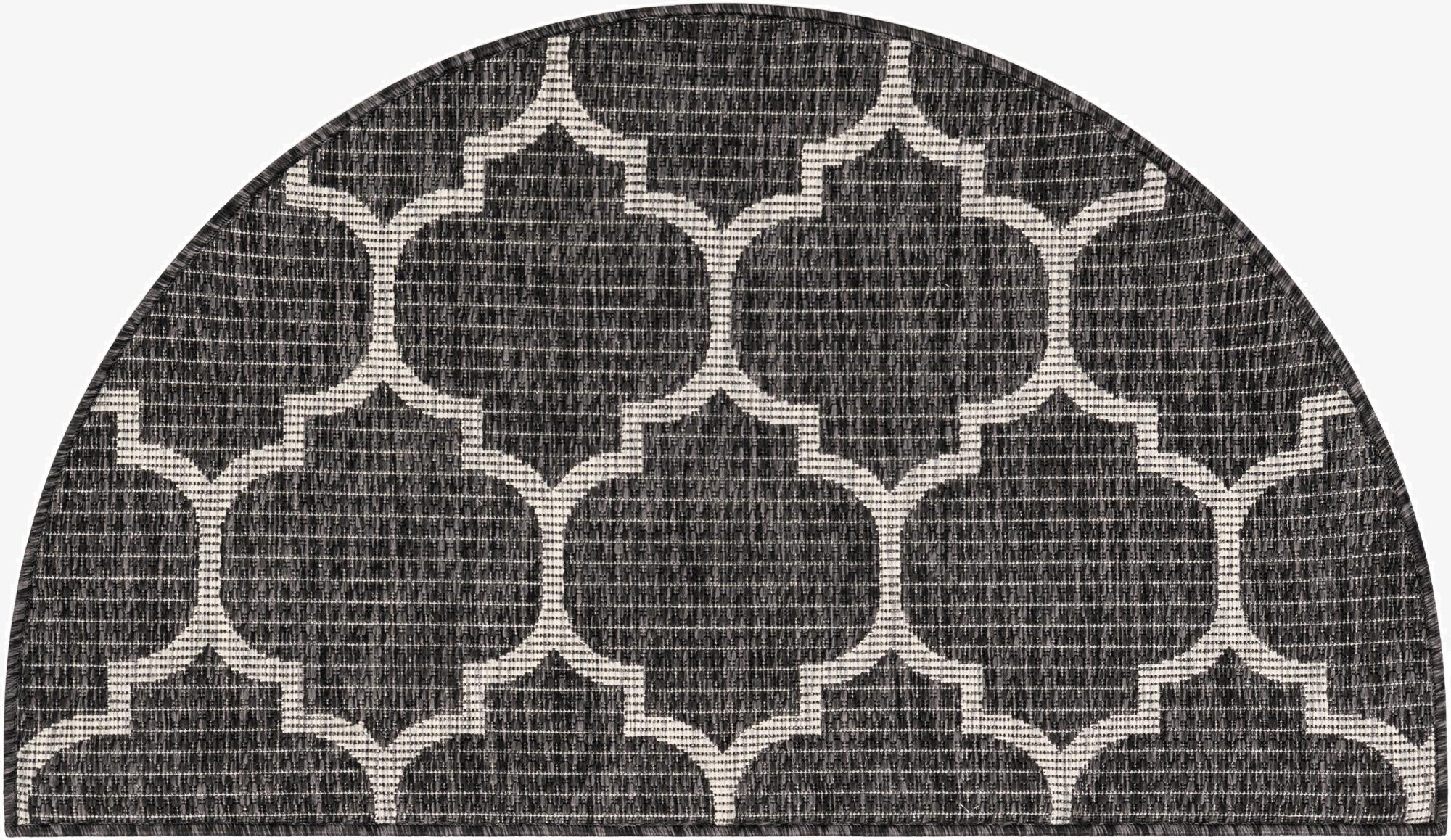  2' 2 x 3' 7  Washable Lattice Indoor / Outdoor Hearth Rug