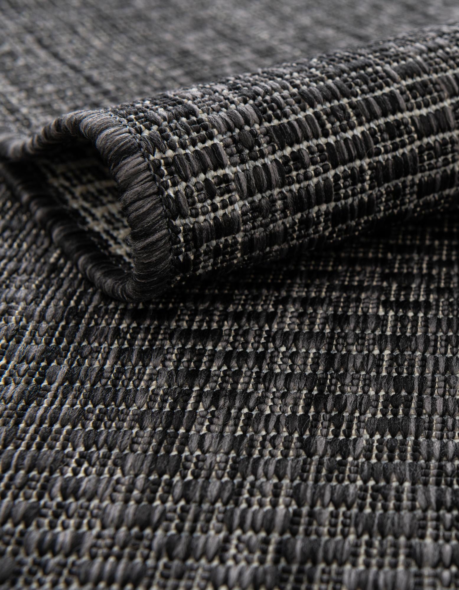 Black 3' x 6' Solid Indoor / Outdoor Hearth Rug | Rugs.com