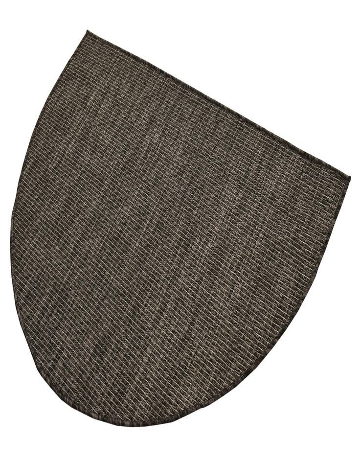 Detail image of  2' 7 x 4'  Washable Solid Indoor / Outdoor Hearth Rug