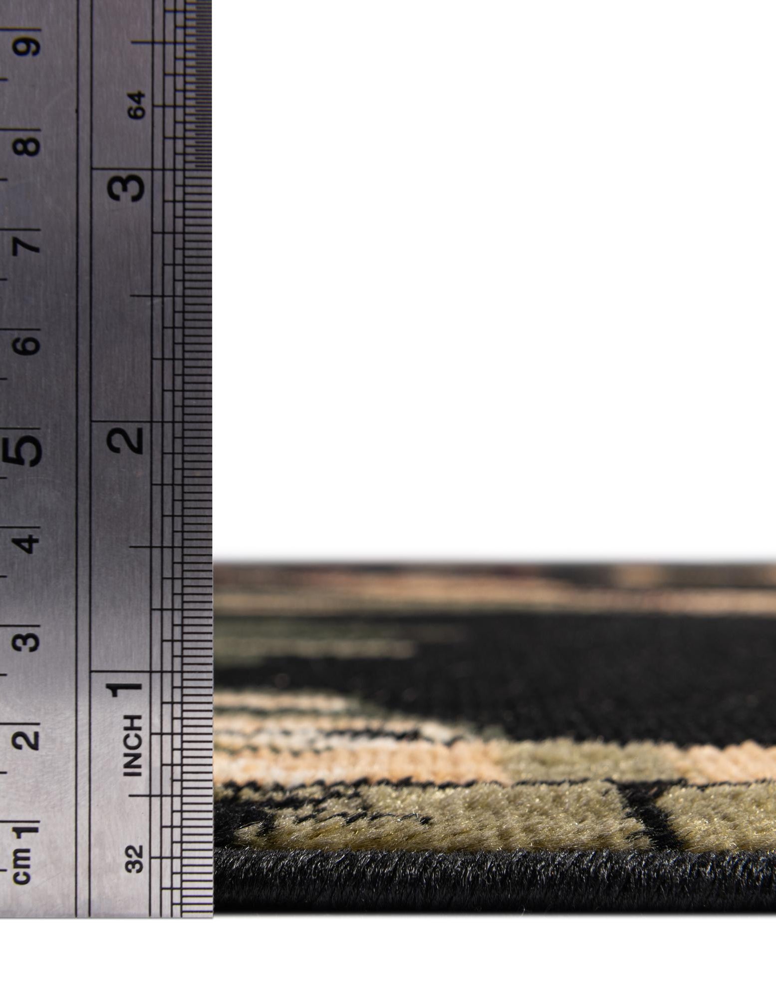 Black 7' 10 x 7' 10 Pastoral Octagon Rug | Rugs.com