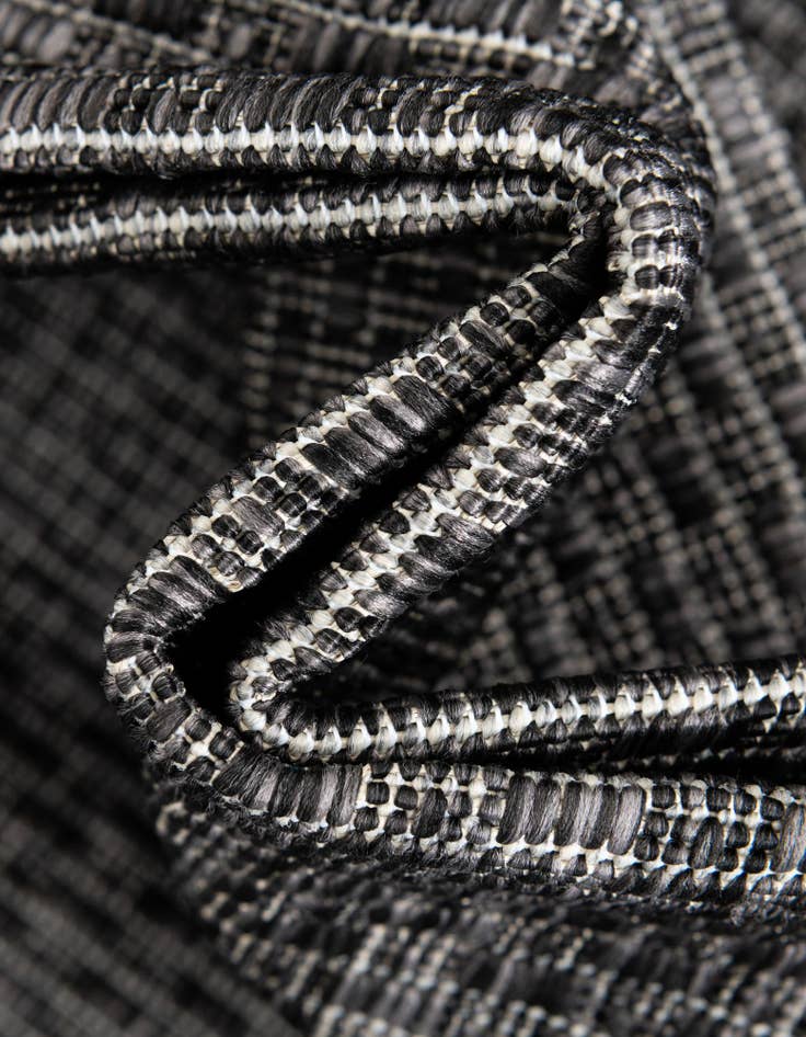 Detail image of  5' 3 x 8'  Washable Solid Indoor / Outdoor Oval Rug