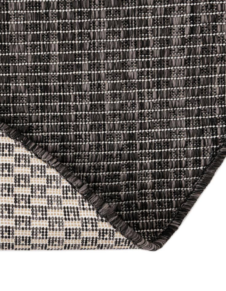 Detail image of  5' 3 x 8'  Washable Solid Indoor / Outdoor Oval Rug