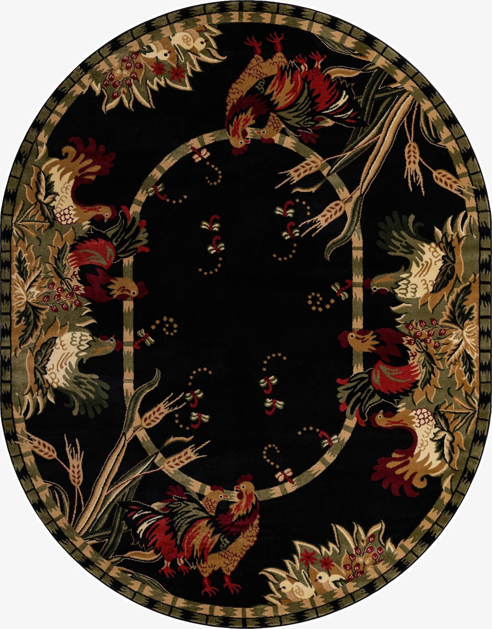 Primary image  7' 10 x 10' Pastoral Oval Rug