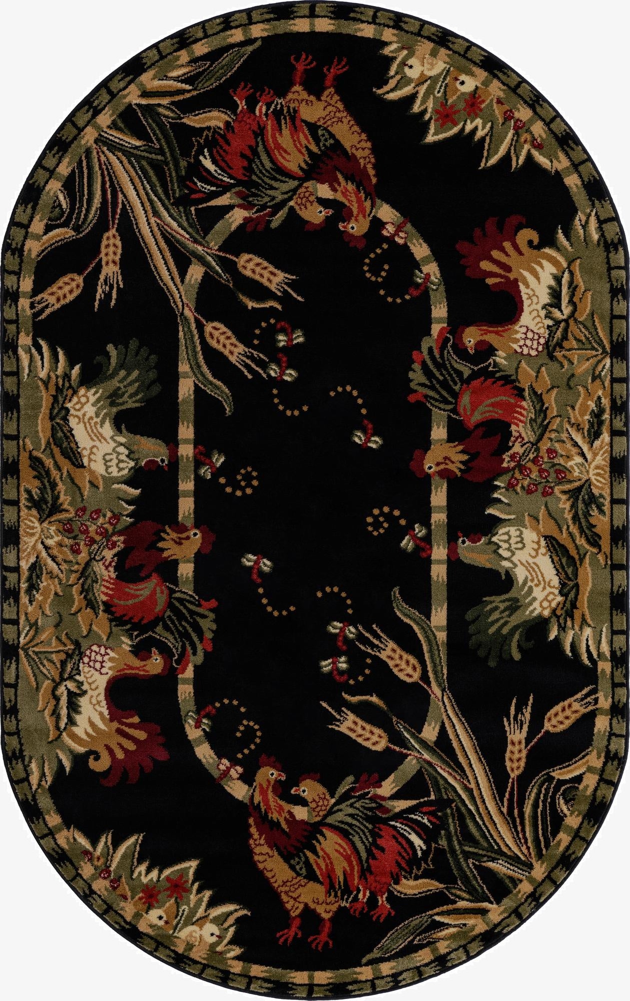  3' x 5' 3 Pastoral Oval Rug