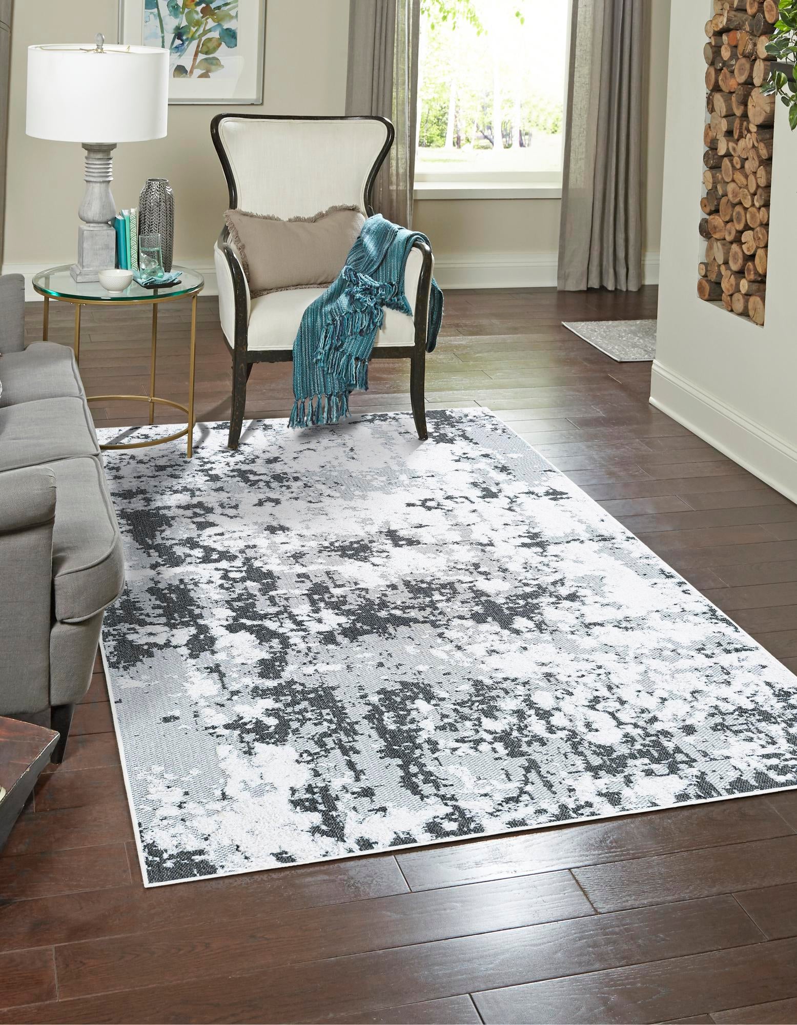 Black 9' 10 x 12' Abbey Rug | Rugs.com