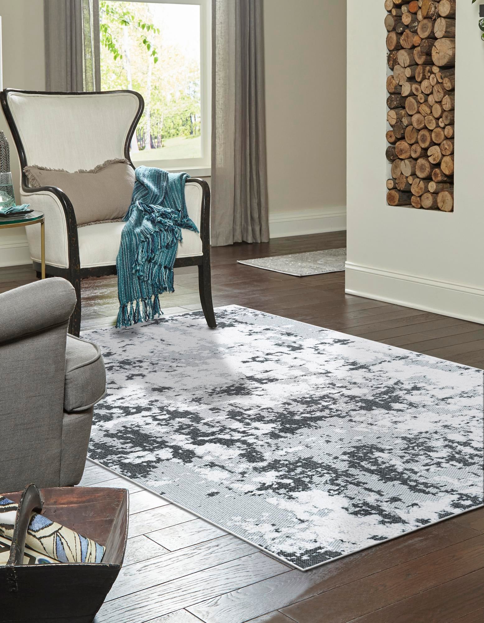 Black 9' 10 x 12' Abbey Rug | Rugs.com