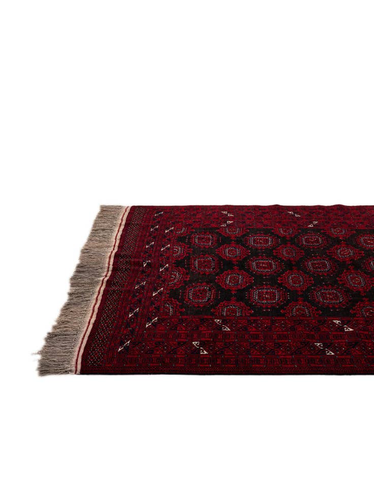 Detail image of  5' 2 x 7' 1  Hand Knotted Afghan Akhche Oriental Wool Rug