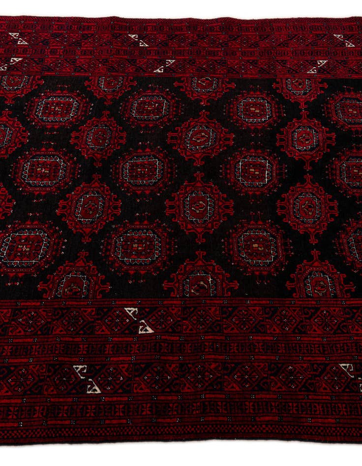 Detail image of  5' 2 x 7' 1  Hand Knotted Afghan Akhche Oriental Wool Rug