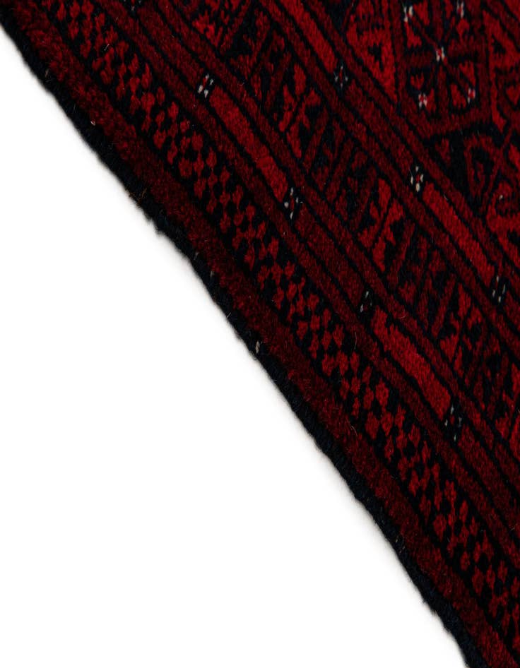 Detail image of  5' 2 x 7' 1  Hand Knotted Afghan Akhche Oriental Wool Rug