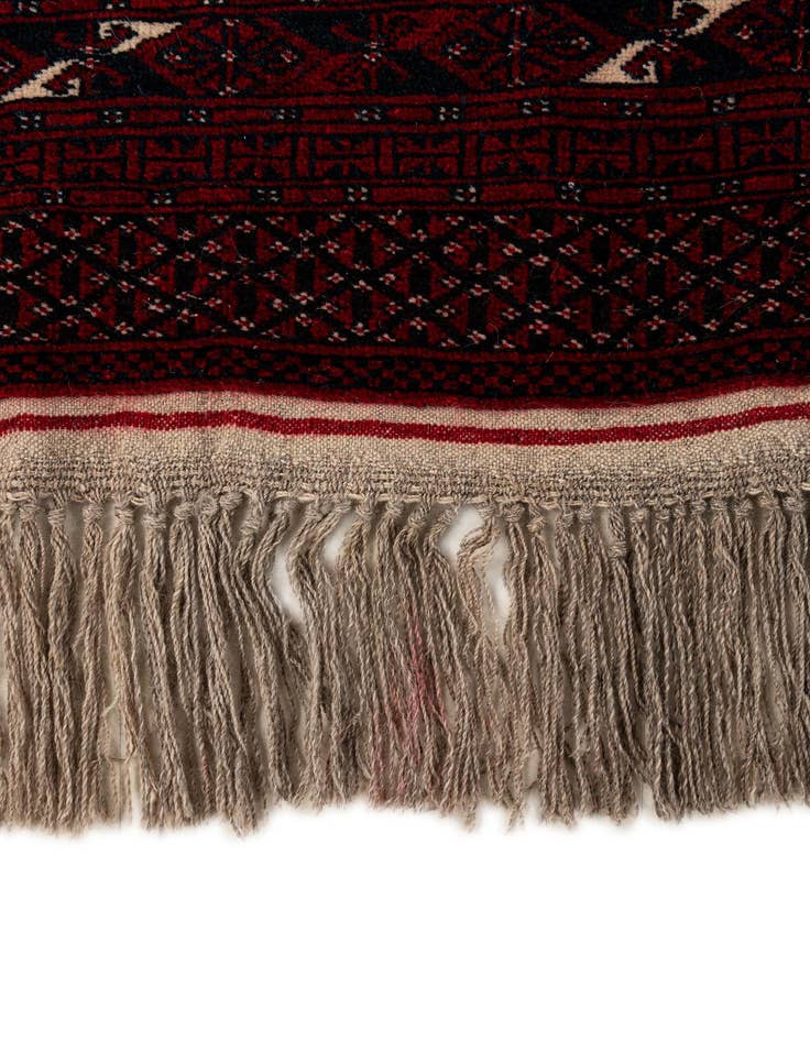 Detail image of  5' 2 x 7' 1  Hand Knotted Afghan Akhche Oriental Wool Rug