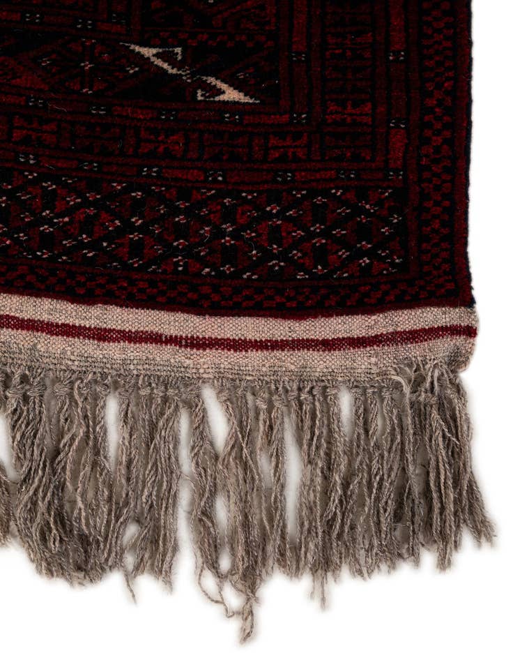 Detail image of  5' 2 x 7' 1  Hand Knotted Afghan Akhche Oriental Wool Rug