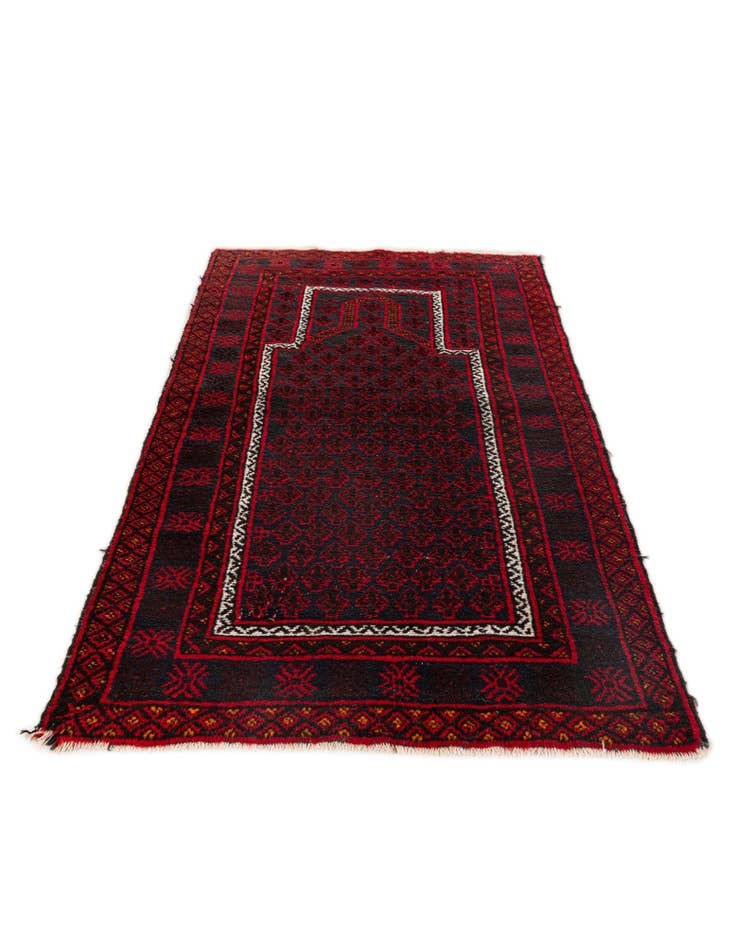 Detail image of  3' x 4' 11  Hand Knotted Afghan Ersari Wool Rug