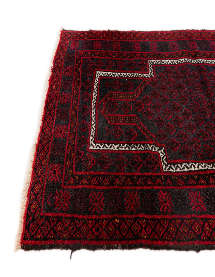 Detail image of  3' x 4' 11  Hand Knotted Afghan Ersari Wool Rug