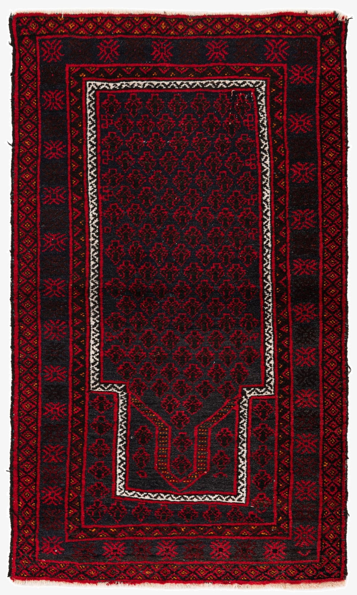 3' x 4' 11  Hand Knotted Afghan Ersari Wool Rug