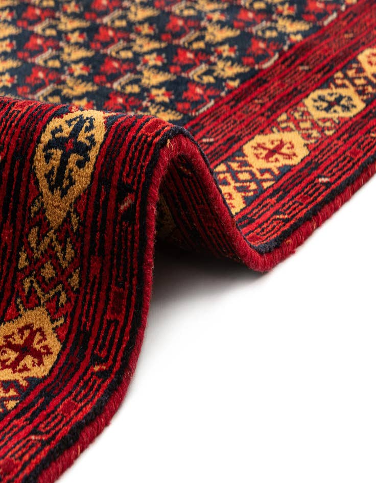 Detail image of  3' 5 x 6' 9  Hand Knotted Afghan Mouri Wool Rug