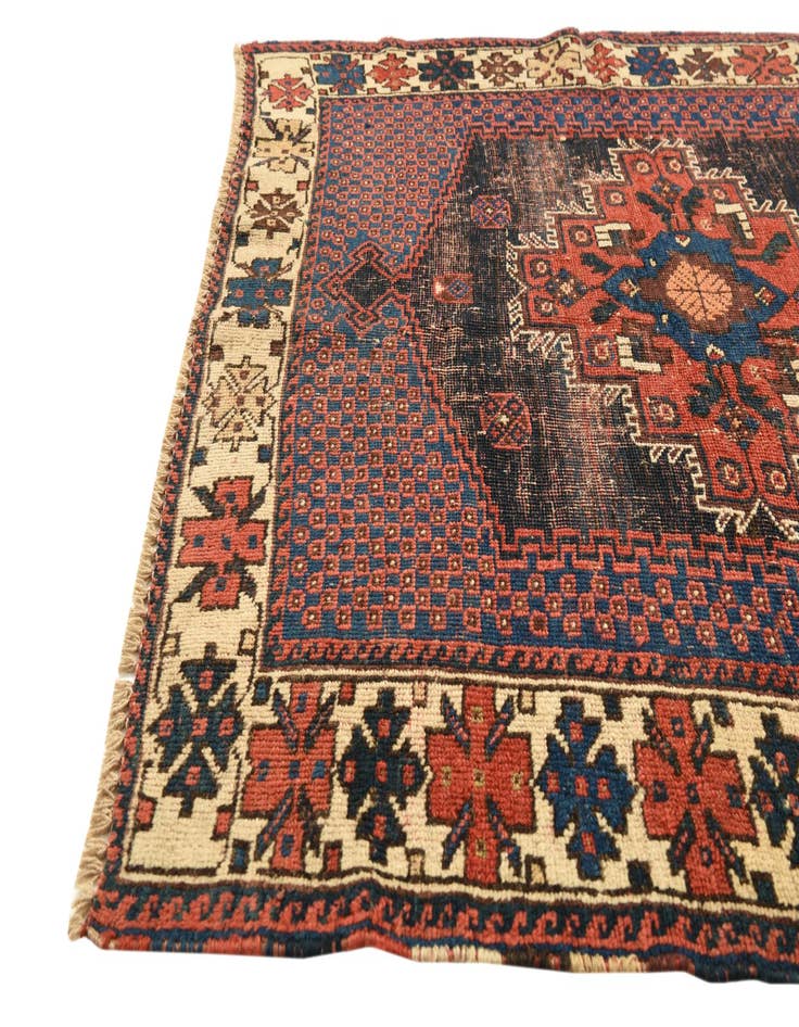 Detail image of  3' 5 x 4'  Hand Knotted Bakhtiar Persian Wool Rug