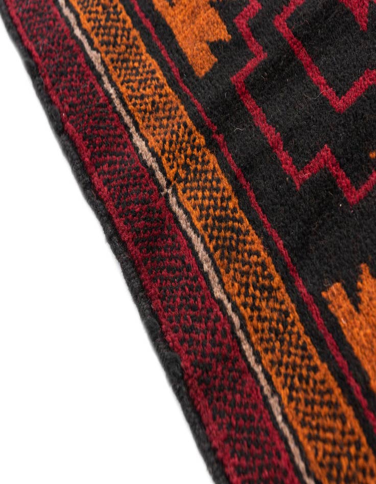 Detail image of  3' x 4' 8  Hand Knotted Balouch Persian Wool Rug