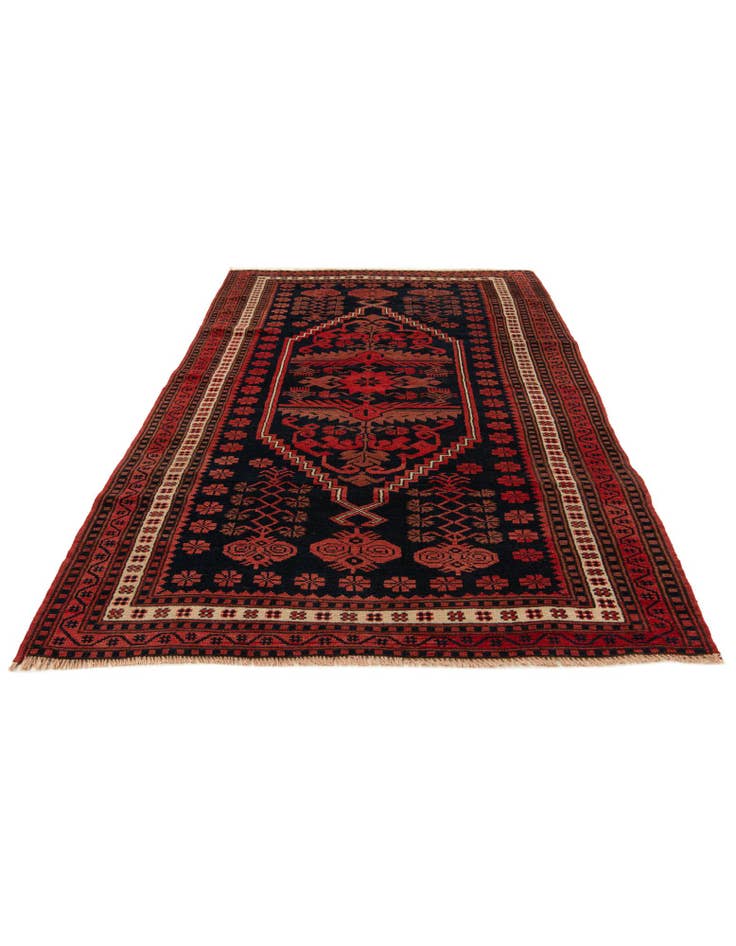 Detail image of  3' 7 x 6'  Hand Knotted Balouch Oriental Wool Rug