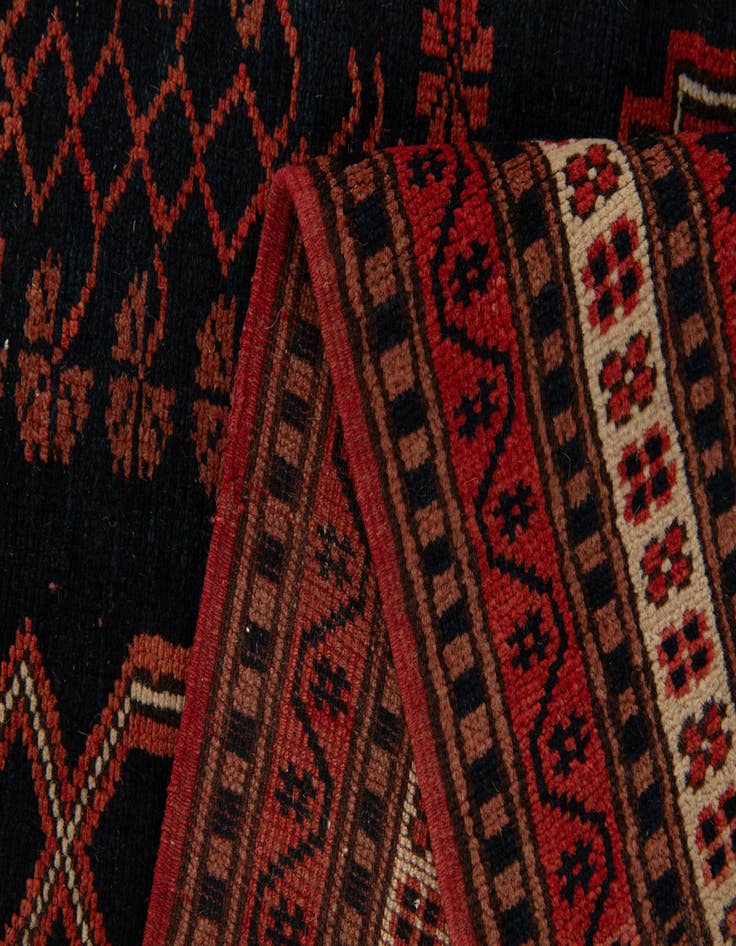 Detail image of  3' 7 x 6'  Hand Knotted Balouch Oriental Wool Rug