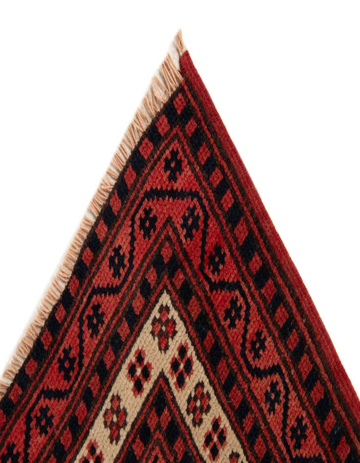 Detail image of  3' 7 x 6'  Hand Knotted Balouch Oriental Wool Rug