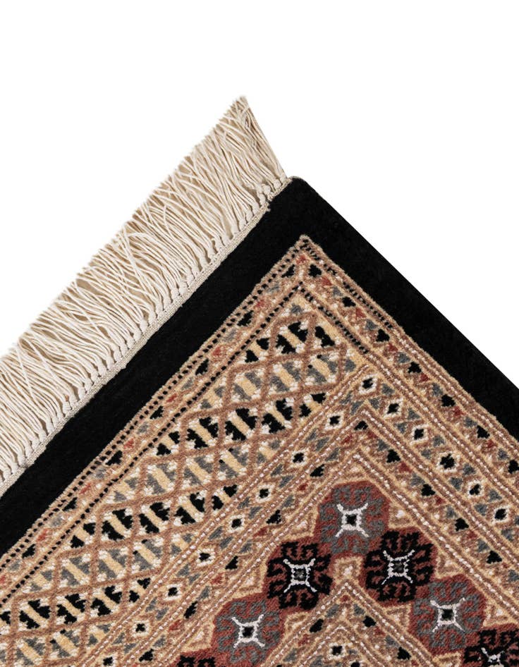 Detail image of  4' 2 x 6' 1  Hand Knotted Bokhara Oriental Rug