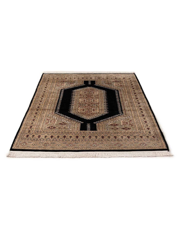 Detail image of  4' 2 x 6' 4  Hand Knotted Bokhara Oriental Rug