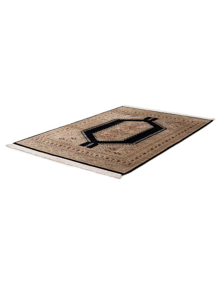 Detail image of  4' 2 x 6' 4  Hand Knotted Bokhara Oriental Rug