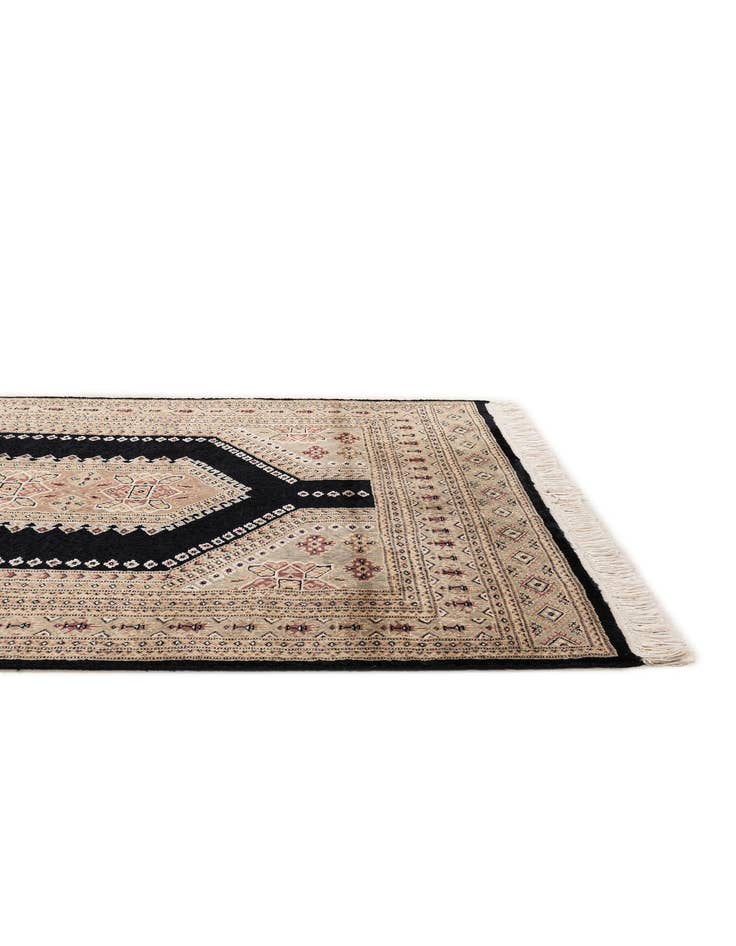 Detail image of  4' 2 x 6' 4  Hand Knotted Bokhara Oriental Rug