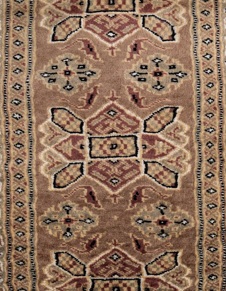 Detail image of  4' 2 x 6' 4  Hand Knotted Bokhara Oriental Rug