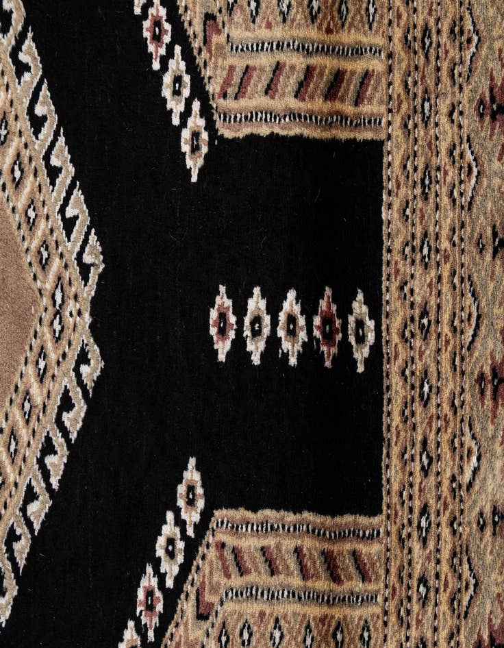 Detail image of  4' 2 x 6' 4  Hand Knotted Bokhara Oriental Rug