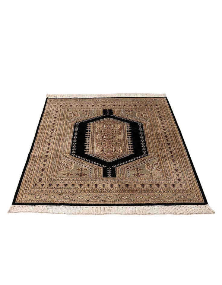 Detail image of  4' 4 x 5' 8  Hand Knotted Bokhara Oriental Rug