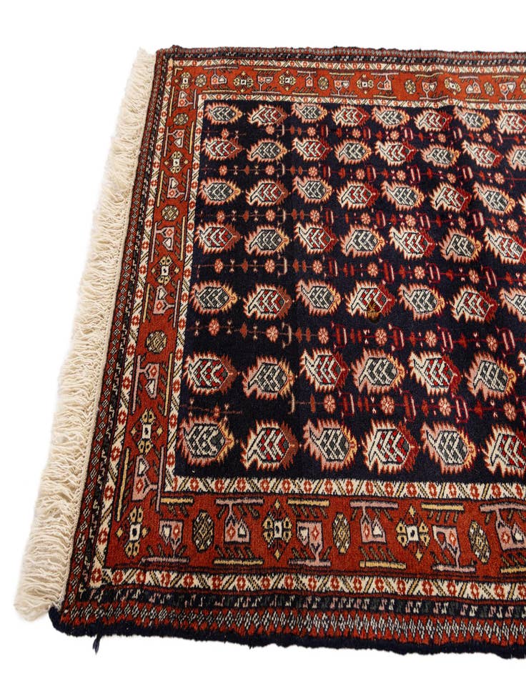 Detail image of  3' 2 x 4' 10  Hand Knotted Bokhara Oriental Wool Rug