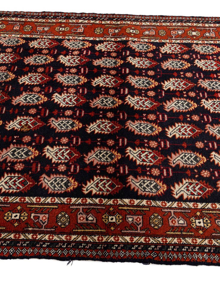 Detail image of  3' 2 x 4' 10  Hand Knotted Bokhara Oriental Wool Rug