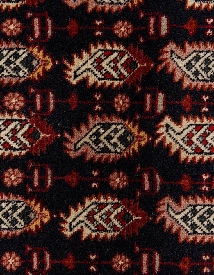 Detail image of  3' 2 x 4' 10  Hand Knotted Bokhara Oriental Wool Rug