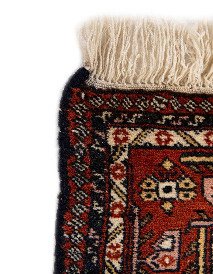 Detail image of  3' 2 x 4' 10  Hand Knotted Bokhara Oriental Wool Rug