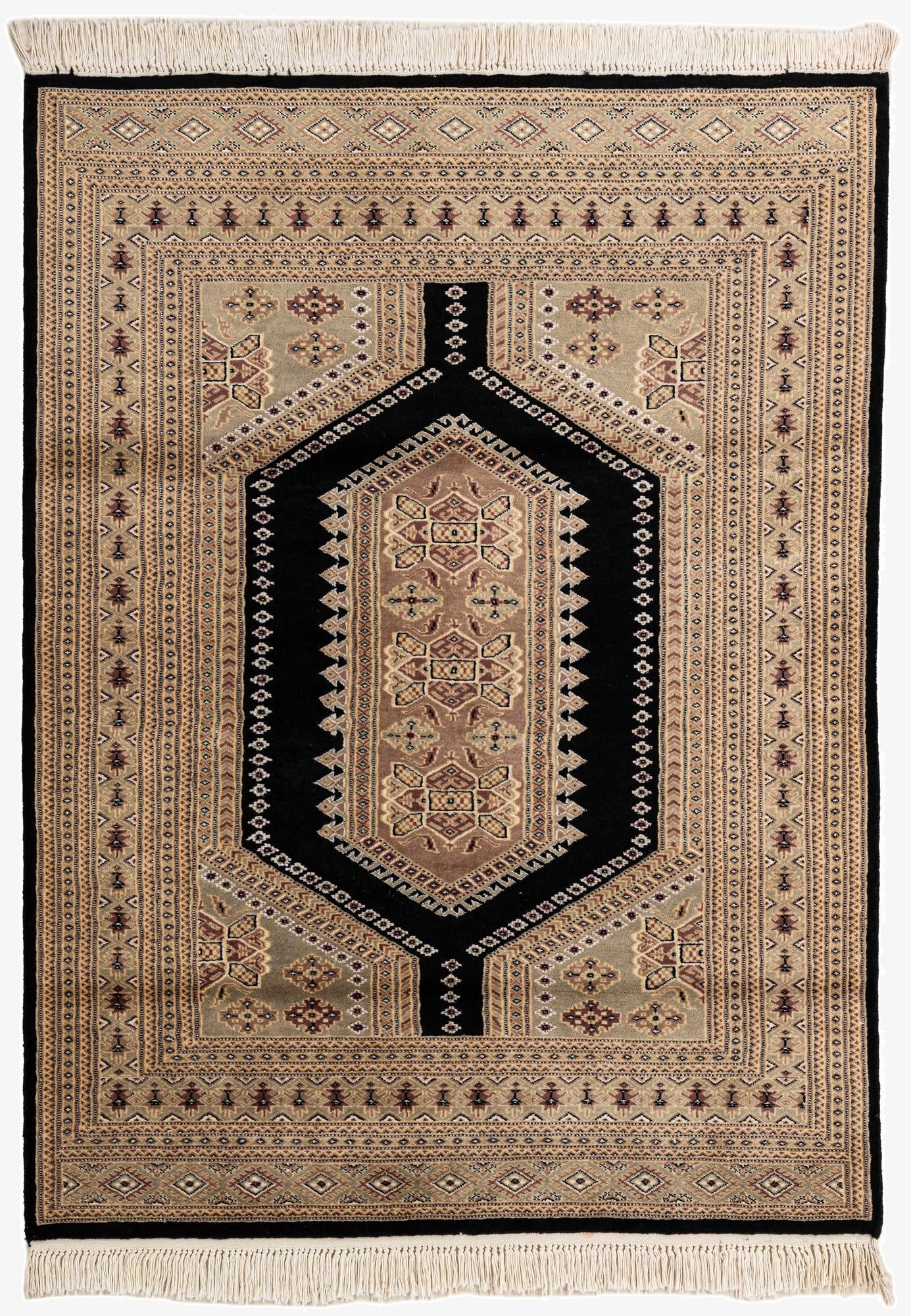 4' 4 x 5' 8  Hand Knotted Bokhara Oriental Rug