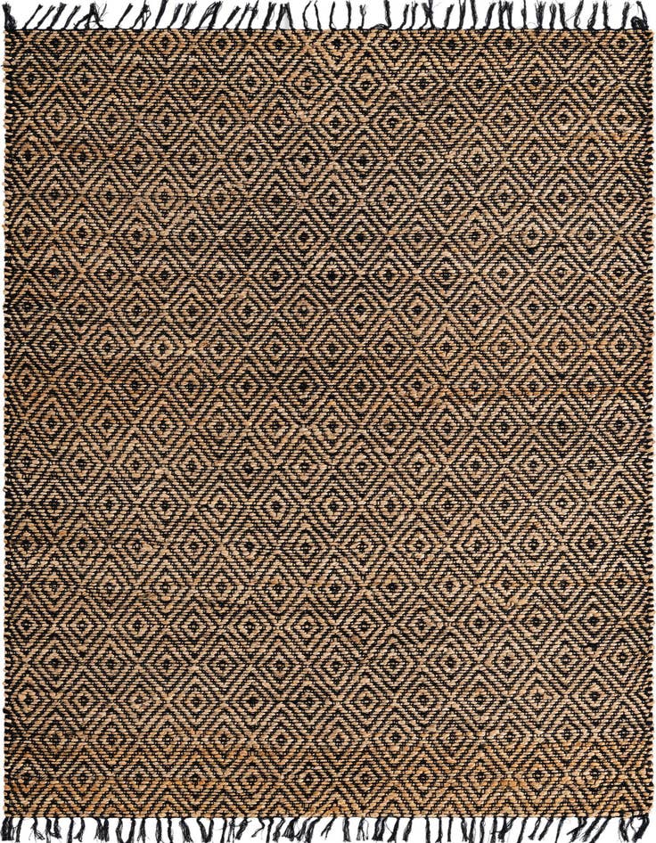 Detail image of  5' 1 x 8'  Hand Woven Braided Jute Rug