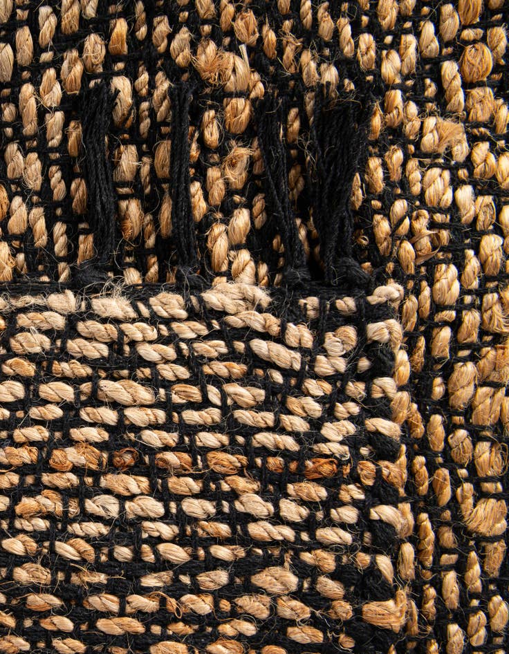 Detail image of  5' 1 x 8'  Hand Woven Braided Jute Rug