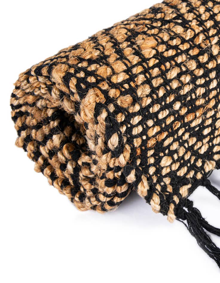 Detail image of  5' 1 x 8'  Hand Woven Braided Jute Rug